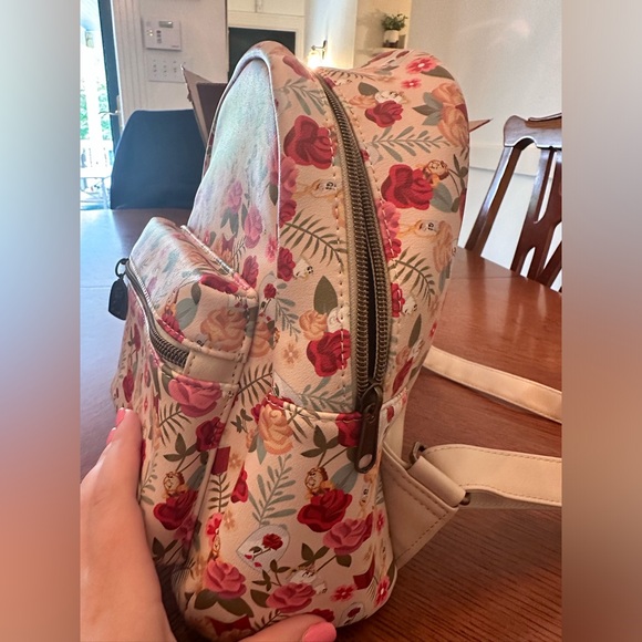 Loungefly Disney floral Belle beauty and the beast mini backpack - Picture 11 of 12